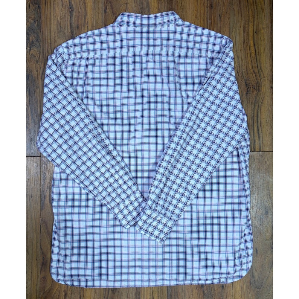 Cremieux Men's XL White Red Blue Plaid Cotton Button Down Shirt Preppy‎ - Picture 3 of 9